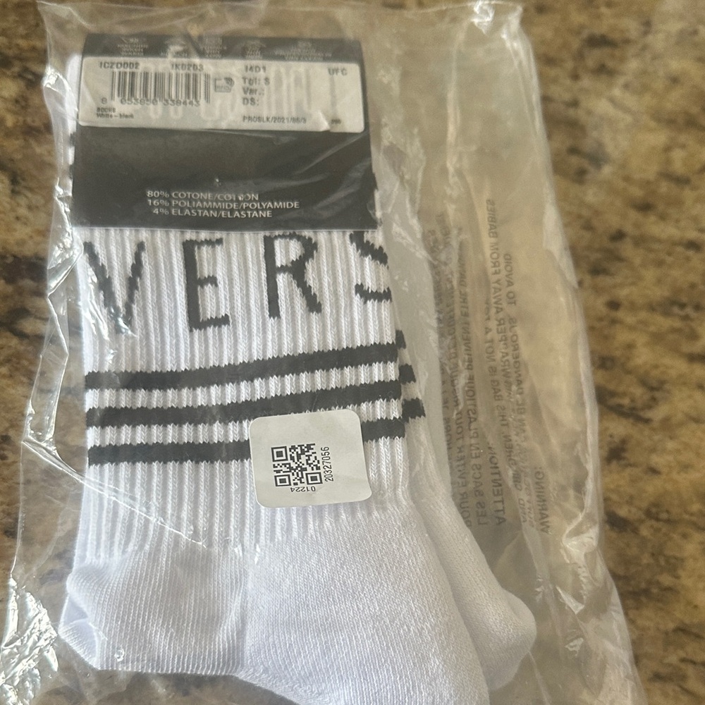 Versace Logo White Socks